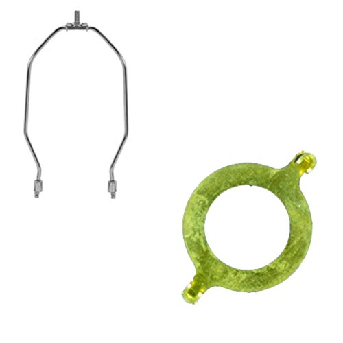 Image of Upgradelights Adapter Kit That Includes Slip Uno Adapter and 7 Inch Nickel Harp for Lamp Using Uno Euro Fitter with 1- 7 /16 I.d. with a Finial