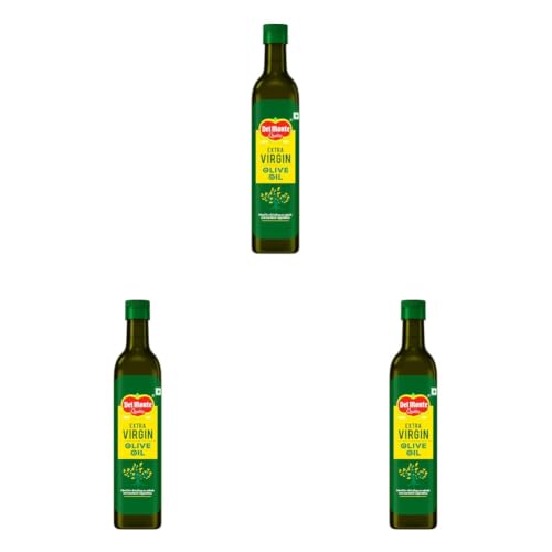 Image of Del Monte Extra Virgin Olive Oil (Imported) | Cold Extracted | Ideal for Salad Dressing, Paratha & Marinating | Cholesterol & Trans Fat-Free, Natural Antioxidants, Rich in Vitamin E & K | 250ml