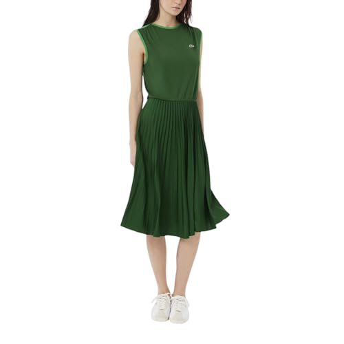 Lacoste Womens Sleeveless Pleated Dress