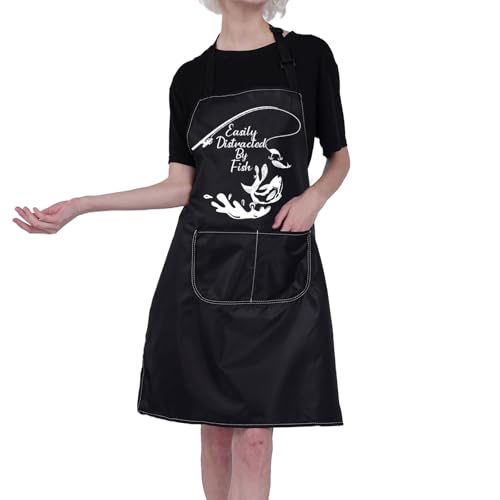 BNQL Tablier de pêche, cadeau de pêche, tablier facile à distraire par les poissons, tablier de cuisine, tablier de pêche amusant avec poches, Tablier à bière écrevisse-b, L – vue 4