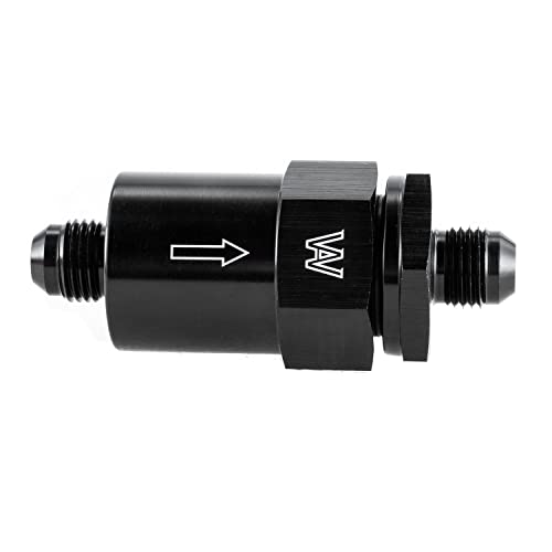 Kuuhlersat 6An To An6 Flare Inline Non Return One Way Check Valve Aluminium Black #TOP2