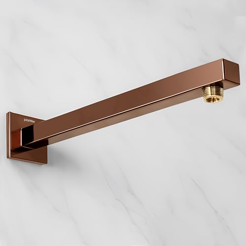 Image of Plantex 18-Inch Shower Arm for Overhead Shower /Stainless Steel Shower Pipe /Wall Mount Bathroom Fitting with -Inch Thread - Pack of 1 (Rose Gold)