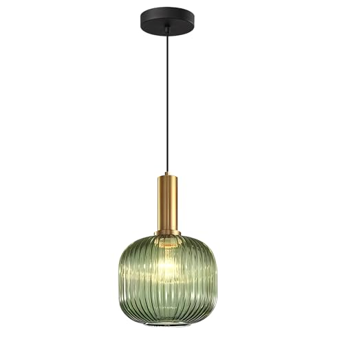 Plafonnier vintage vert en cristal pour illuminer une cuisine ou une chambre