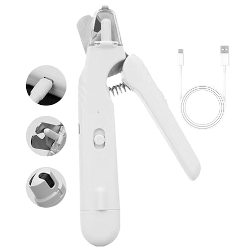 猫 爪切り ペット用爪切り 電動 LEDライト付き USB充電式 爪削り 犬用 猫用 低騒音 低振動 軽量 高速回転 掃除簡単 強力モーター 爪収納カバー設計 飛び散り防止 小中大型ペット