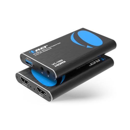 Tarjeta de captura de video HDMI, tarjeta de captura HDMI a USB 3.0 en grabación completa de 1080p para transmisión de trabajo con cámara/Xbox/PS4/PS5/PC/Nintendo/consolas de juegos con OBS