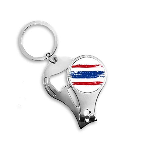 Coupe-ongles drapeau Thaïlande aquarelle porte-clés décapsuleur