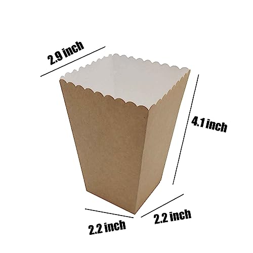 Image of We Moment Kraft Paper Mini Paper Popcorn Box Cardboard Popcorn Container for Party, Pack of 36