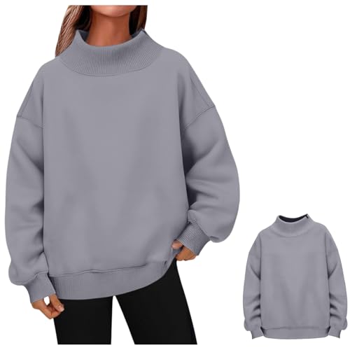Plus Size Mock Neck Tops for Womens Oversized Turtleneck Pullover