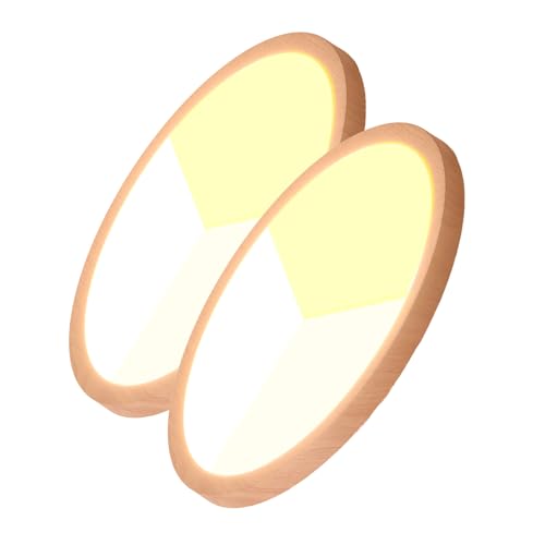 Alpinaluz Pack 2 Plafones LED Efecto Madera