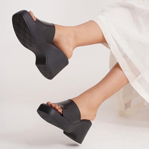 Image of JM LOOKS Women's Wedge Sandals - Open Toe Slip-On with Comfortable Sole | Stylish & Easy to Daily and Casual Outfits