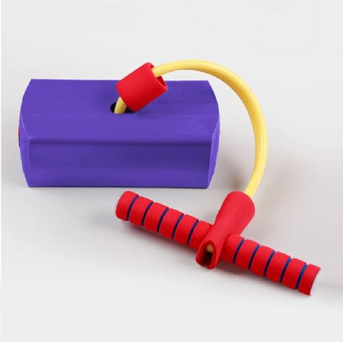 Image of CRIYALE Kids Pogo Jumper Fun and Safe Pogo Stick for Toddlers, Bouncing Toy for Ages 3 and up Holds up to 250lbs, Durable Foam Bungee Jumping Stick Makes Squeaky Sounds Improves Balance (Purple)