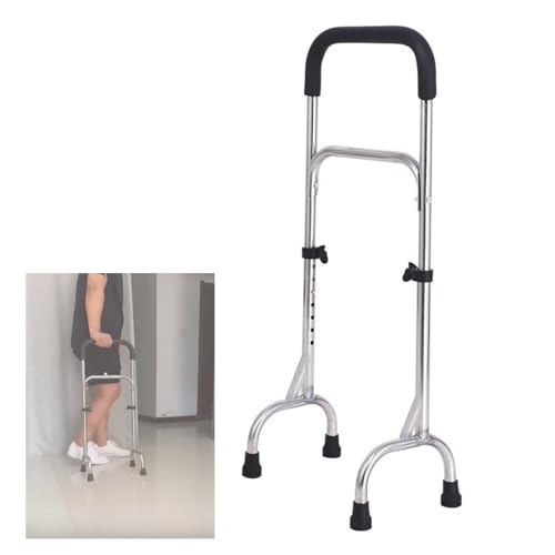 AKPHBKFG Bastón, muletas, Ayuda para Caminar, Ayuda para Caminar para Personas Mayores, Soporte Ajustable en Altura para Sentarse, bastón de Cuatro Patas, de 74 a 90 cm de Altura.