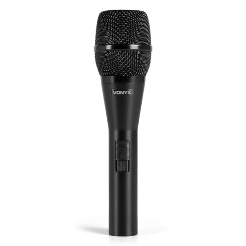 VONYX VDM09 Microphone à Condensateur Cardioïde - Micro Studio, Podcast, Enregistrements, Livré avec câble XLR/Jack 6.35mm (5m), et étui - Idéal Home Studio, Streaming, Enregistrement