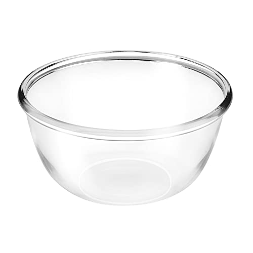 TREO Glass Solid Mixing Bowl – 1500ml, 1 Piece, Transparent