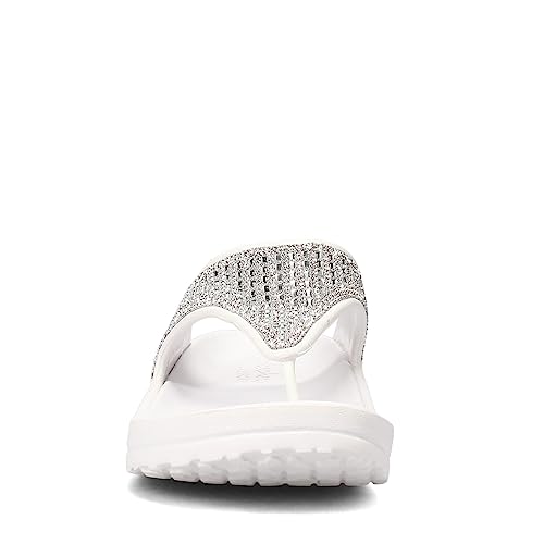 Skechers Skechers Women's Foamies Cali Breeze 2.0 Hooded Slide Sandal, White/Clear, 10