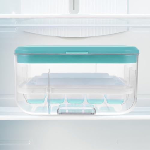Molde para cubitos de hielo de silicona azul miniatura 5