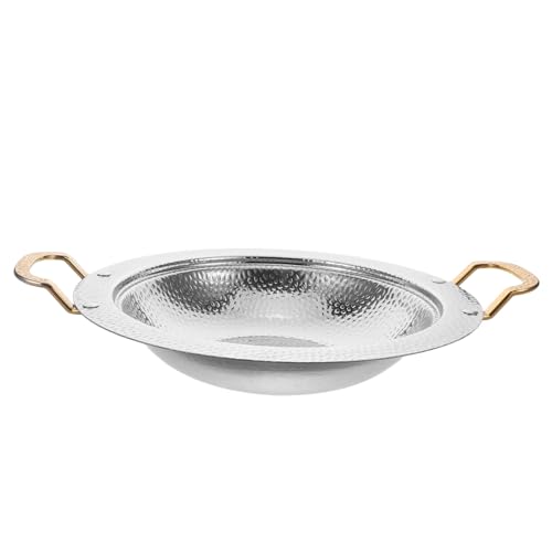 Pot Inoxydable Abaodam avec Double Poignée et Poêle Plate