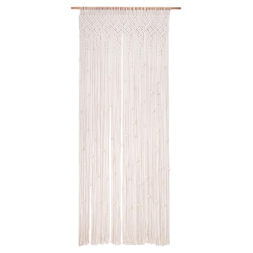 AYYDS Wand Behang Gewebter Tapisserie Vorhang Boho Handgewebter Baumwollseil Wandbehang Tapisserie für Raumteiler, Vorhänge, Türvorhänge, Hochzeitskulissen, Innendekoration, 92 x 203cm