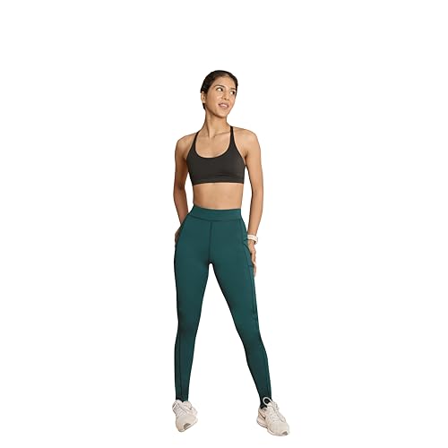 Image of Mehrang Women's Gym Wear Tights | Track Pants with Mesh Insert & Side Pockets : Ideal for Active Wear, Yoga & Workout | Stretchable Gym Pants for Women & Tights for Women