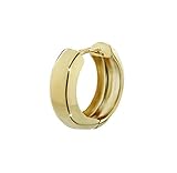 Material: 333 Gelbgold NKlaus Einzel 333er 8 Karat Gold gelbgold Klappcreole Ohrring 12,2 x 3,2mm Hochglanzpoliert Rund 4736