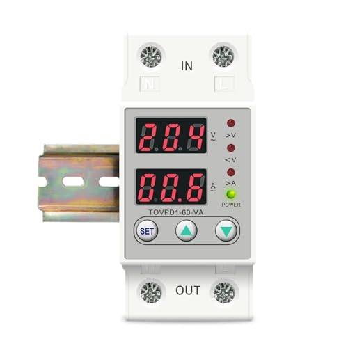 Evita dañar electrodomésticos con el relé protector de sobretensión ajustable 60A 230V 3