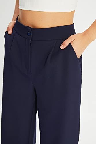 3. Bild von TRENDYOL Damen Gerade Weites Bein Hohe Taille Hose Pants 38