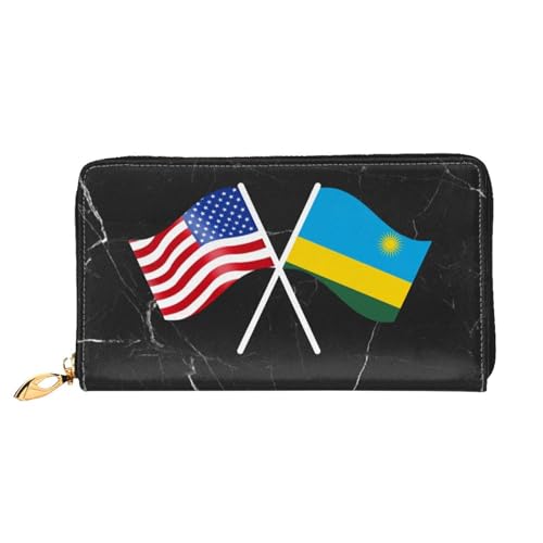 American And Rwanda Flag Wallet Card Bag2