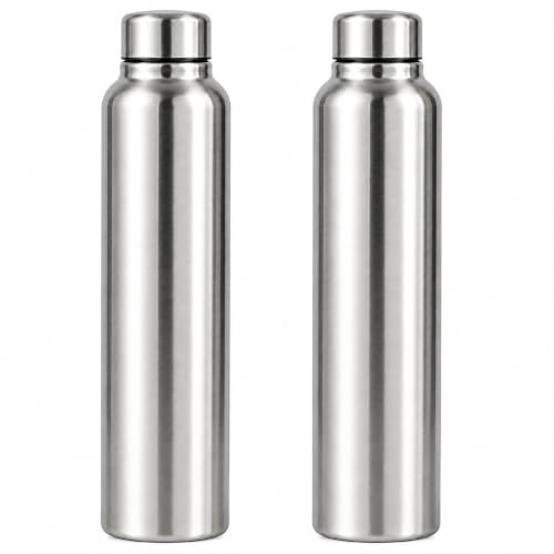 Image of TREVIO 1 Litre Stainless Steel Water Bottle, 304 Grade Food-Grade Steel Bottle with Airtight Leak-Proof Screw Cap, Wide Mouth, Rustproof Reusable Water Bottle for Office, Home, College & Travel (2)