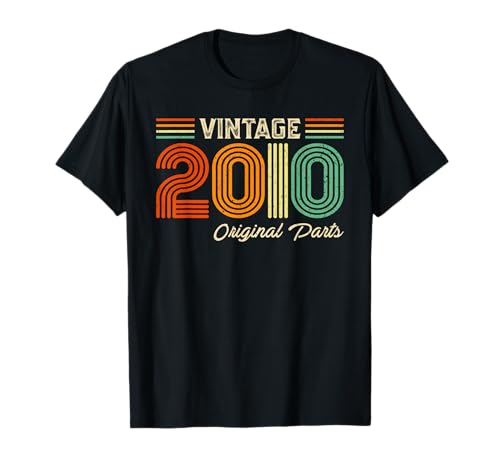 Vintage 2010 Original Parts Birthday 2010 Men Women Vintage Camiseta