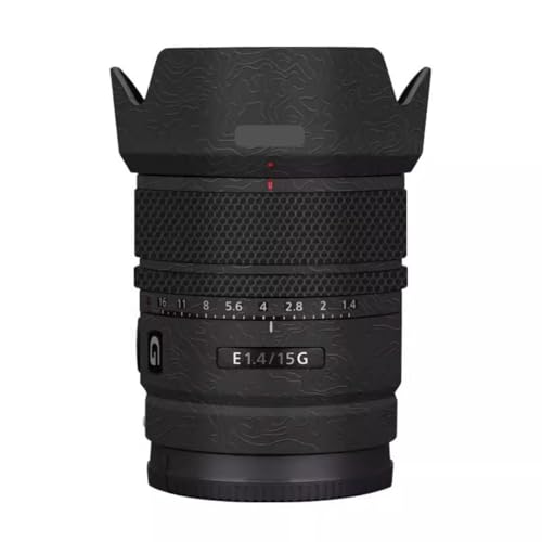 Autocollant Sony E 15mm F1.4 G skin de protection vinyle contour noir pour objectif photo