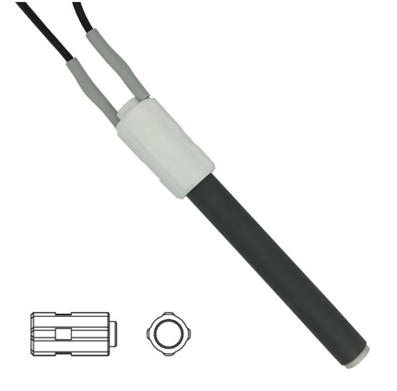 Bujía resistencia de encendido para estufa de pellets de cerámica, diámetro 11,55 mm, longitud total: 113 mm, 300 W (ref. Int. 1070)