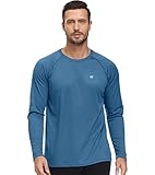 YuKaiChen Rashguard Herren Langärmeliges Schnell Trocknendes Bade-T-Shirt Outdoor Funktionsshirt Kopenblau L