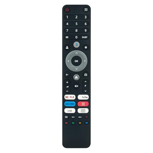 Mandos a Distancia por Voz de Repuesto Aptos para Saba SA32Q80GTV SA40Q80GTV SA43Q80GTV Ok Peaq OTV50AU-5023C OTV 40GF-5023C 32GH-5023C OTV 43AU-5023C OTV 50AU-5023C OTV40GF-5023C 32GH-5023C