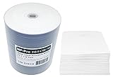 Bedruckbare DVD Rohlinge 4,7 GB DVD-R Inkjet Printable Weiß Pro Matt mit Papier CD Hüllen – 100 Stück