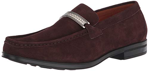 STACY ADAMS Men's Reginald Suede Slip On Loafer, Brown, 8