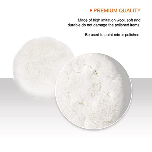 Image of VOLTZ VZ-CP1600 Electric Hand Polisher's M14 Hookpad & Wool Polishing Buffing Pad Wheel 125 MM for Attachments