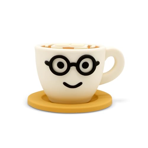 GOOFBALLS Miniature Desk Figurine – Cute & Quirky Office Decor for Desk, Shelf, or Workspace – Fun Tiny Collectible Statue for Adults, Coworkers, or Home Office Gift – Coffee Caffe Latte Book