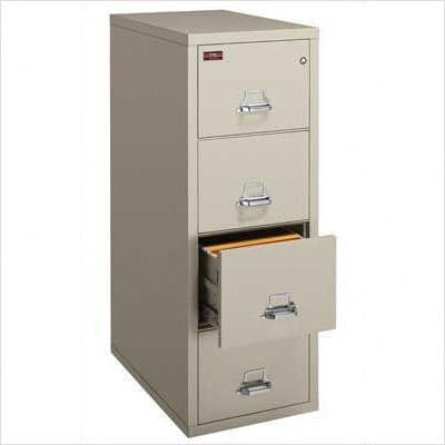 FireKing Four-Drawer Legal Protection Plus Safe-In-A-File 4-2131-C SF Finish: Champagne, Interior Finish: Platinum