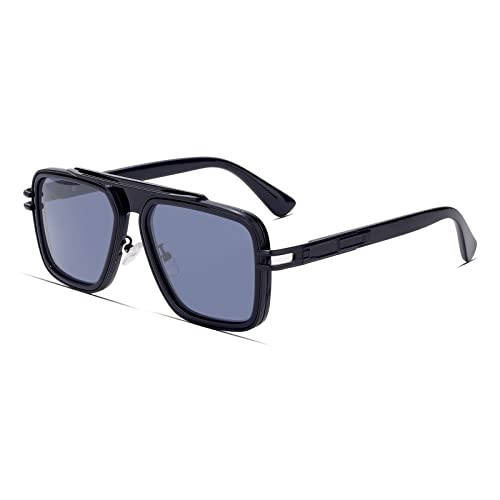 Image of Freckles Mark Trendy Retro Sunglasses for Men Women Stark Vintage Shades 70s Italian Fashion Square Metal Glasses