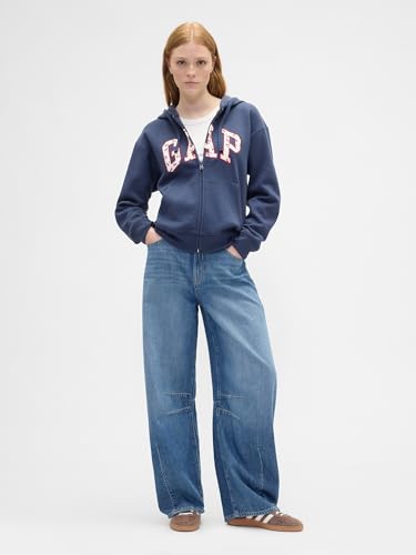 Image of GAP Women's Logo Hoodie Hooded Full Zip Sweatshirt