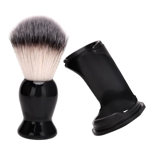IWOWHERO Beard Grooming Kit 1 Set Shave Brush Holder Stand Men's Beard Brush Set Gentle Skin Stylish Design