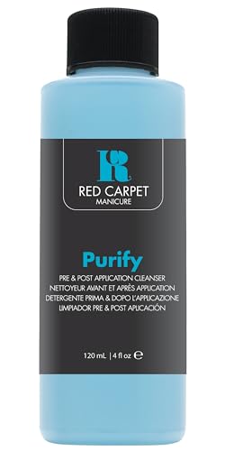 RC Red Carpet Manicure Purify Pre & Post - Removes Tacky Residue, High-Shine Finish, Skin-Safe Gel Cleanser for Perfect Manicure, Smooth & Glossy Results. (Purify, 4 Fl. Oz.)