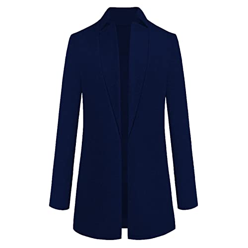 Gabardina de lana artificial para mujer, abrigo cálido y suave,