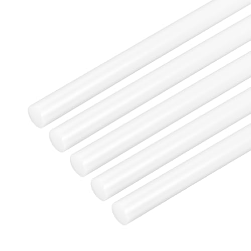 Image of sourcing map 5 Pcs White Plastic Rods 4.5 x 500mm ABS Styrene Round Stick Round Solid Bar DIY Model for DIY Toys Building Making Architectural Model Making