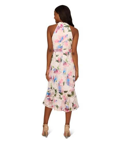 Image of Adrianna Papell Printed High-Low Dress