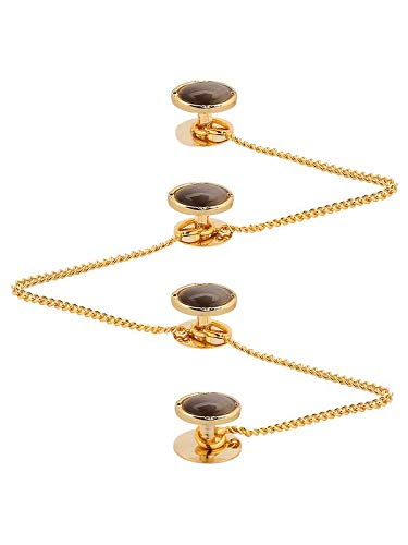 Brass Kurta Buttons with Diamond Crystal and Chain TNSPKURTA2001