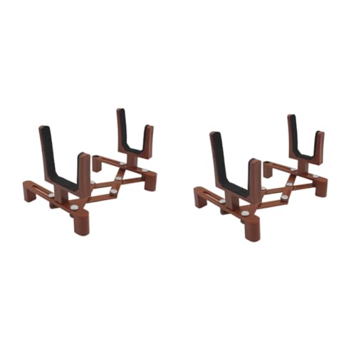 GOOHOCHY 2 Pcs Adjustable Violin Stand Holder Folding Violin Support Floor Hanger
