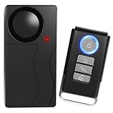 Wireless Vibration Alarm with Remote Control, 110dB Super Loud Shed Garage Home Security Sensor Alarm with 10 Levels Sensitivity for Bicycle Bike Window Door Vehicles Car Motorcycle Anti-theft Burglar