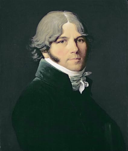 Tableau Ingres salon déco murale toile portrait père artiste 60x90