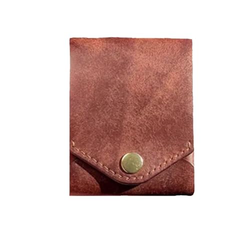 Vintage Handmade Leather Wallet, Slim Minimalist Men's Wallet Built-In Pen Slot, Compact Wallet for Men